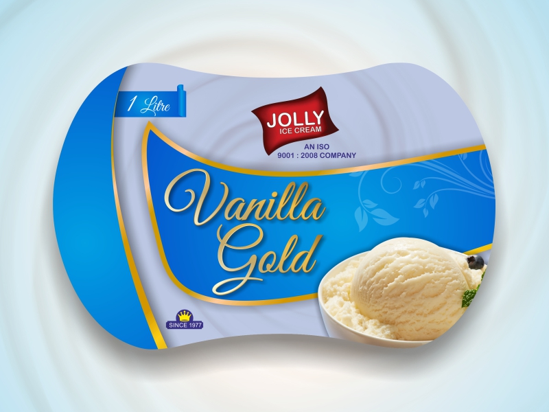 JOLLY Vanilla Gold ice cream tub