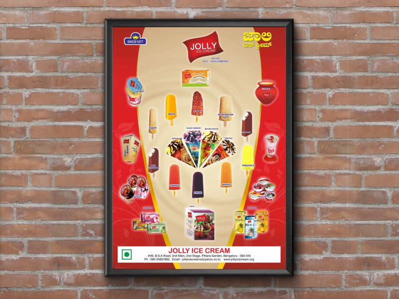 JOLLY Ice Cream product range poster